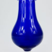 Ground Pontil Two Colour Hyacinth Bulb Glass Vase