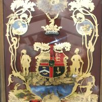 Ancient Order Of Foresters Masonic Reverse Glass Painted Sign