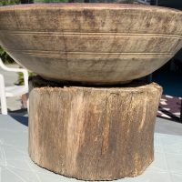 Antique Treen Dairy Bowl