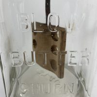 Rare Early Glass Blow Butter Churn