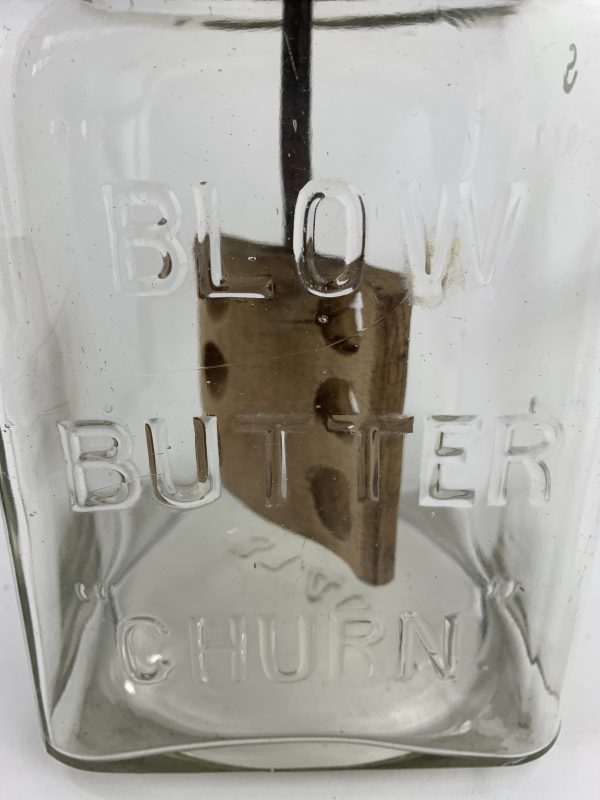 Rare Early Glass Blow Butter Churn