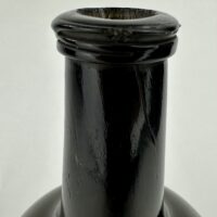 Antique Black Glass Wine Bottle Wyke Farm 1781