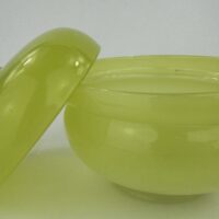 Stevens & Williams Yellow Alabaster Glass Bowl