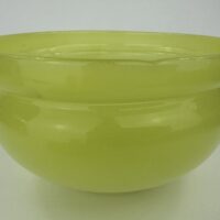 Stevens & Williams Yellow Alabaster Glass Bowl