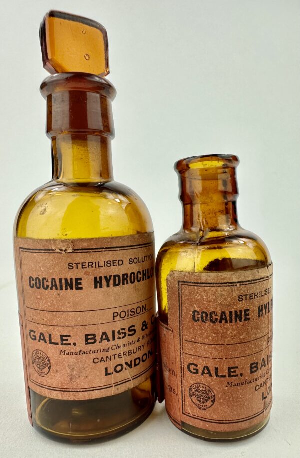 Antique Brown Glass Apothecary Bottles Cocaine!