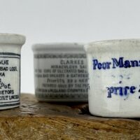 Antique Pottery Ointment Pots