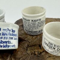 Antique Pottery Ointment Pots