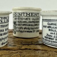 Antique Pottery Ointment Pots