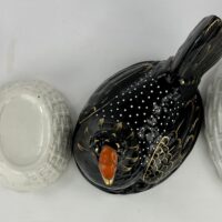 Staffordshire Pottery Chicken Egg Baskets