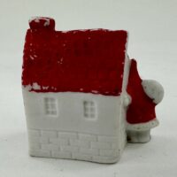 Antique Bisque Santa House Cake Decoration