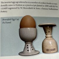 Rare Brownfield Pottery Pie Funnel Egg Cup